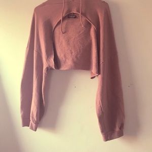 Fashion Nova Curve  Cropped Top Hoodie Mauve 2X ✨